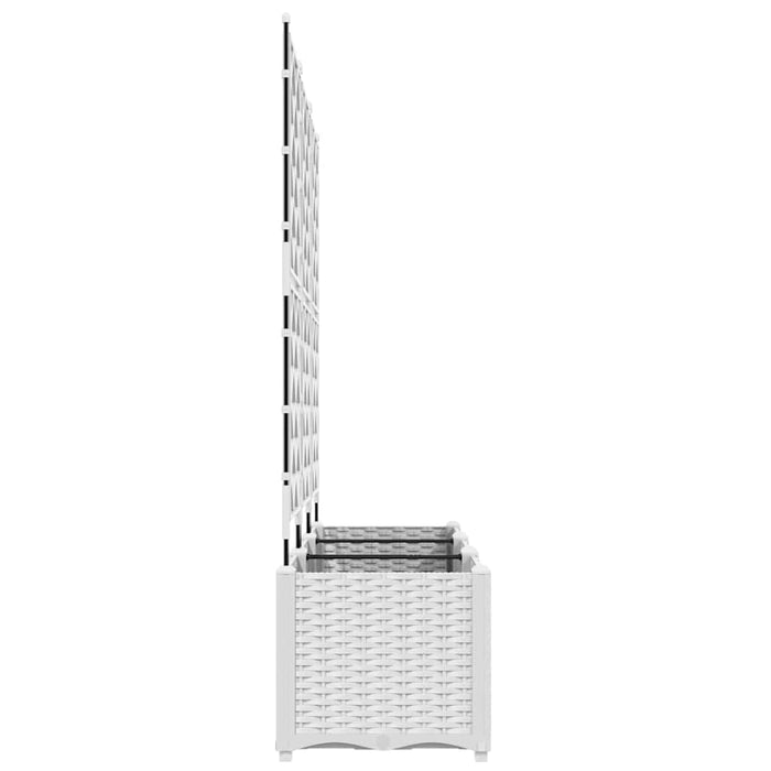 Vază pentru Grădină 3 pcs Alb 120 x 40 x 143 cm Plastic - WALTI WALTI