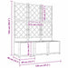 Vază pentru Grădină 3 pcs Alb 120 x 40 x 143 cm Plastic - WALTI WALTI