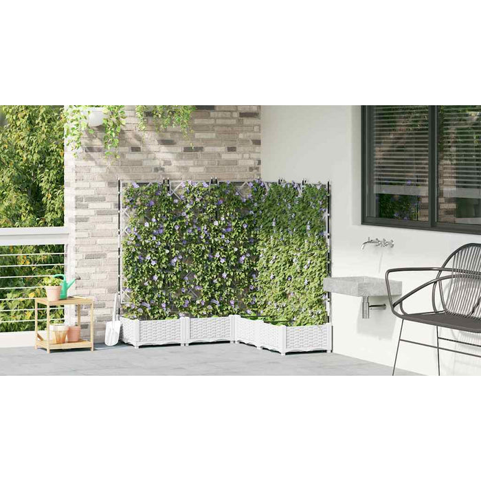Vază pentru Grădină 5 pcs Alb 120 x 120 x 125,5 cm Plastic - WALTI WALTI