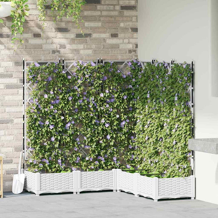 Vază pentru Grădină 5 pcs Alb 120 x 120 x 125,5 cm Plastic - WALTI WALTI