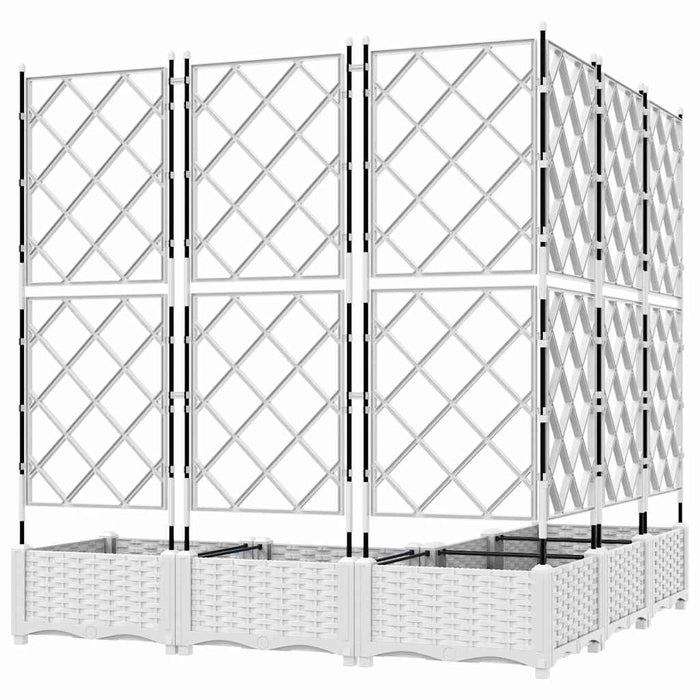 Vază pentru Grădină 5 pcs Alb 120 x 120 x 125,5 cm Plastic - WALTI WALTI