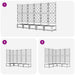 Vază pentru Grădină 5 pcs Alb 120 x 120 x 125,5 cm Plastic - WALTI WALTI