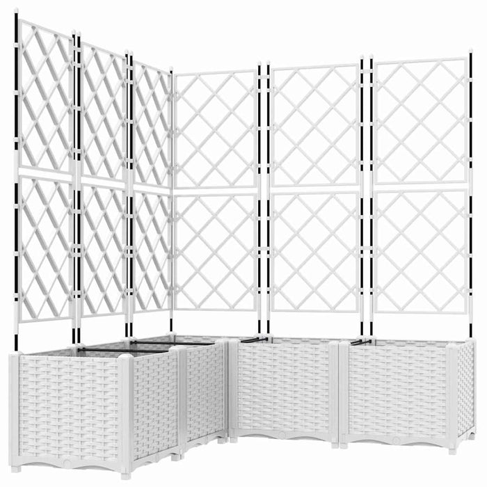 Vază pentru Grădină 5 pcs Alb 120 x 120 x 143 cm Plastic - WALTI WALTI