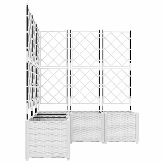 Vază pentru Grădină 5 pcs Alb 120 x 120 x 143 cm Plastic - WALTI WALTI