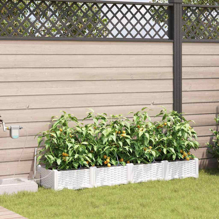 Vază pentru Grădină 4 pcs Alb Plastic - WALTI WALTI