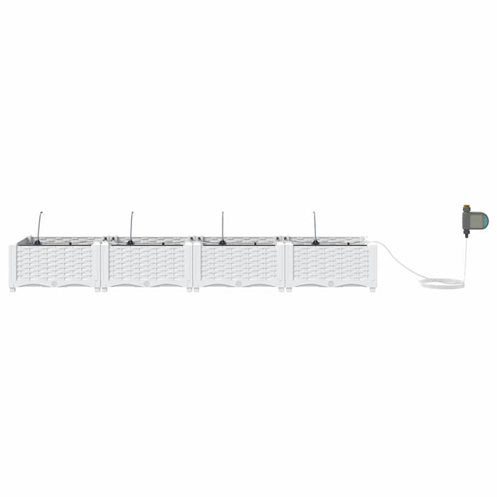 Vază pentru Grădină 4 pcs Alb Plastic - WALTI WALTI