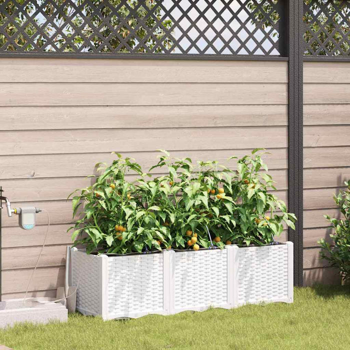 Vază pentru Grădină 3 pcs Alb Plastic - WALTI WALTI