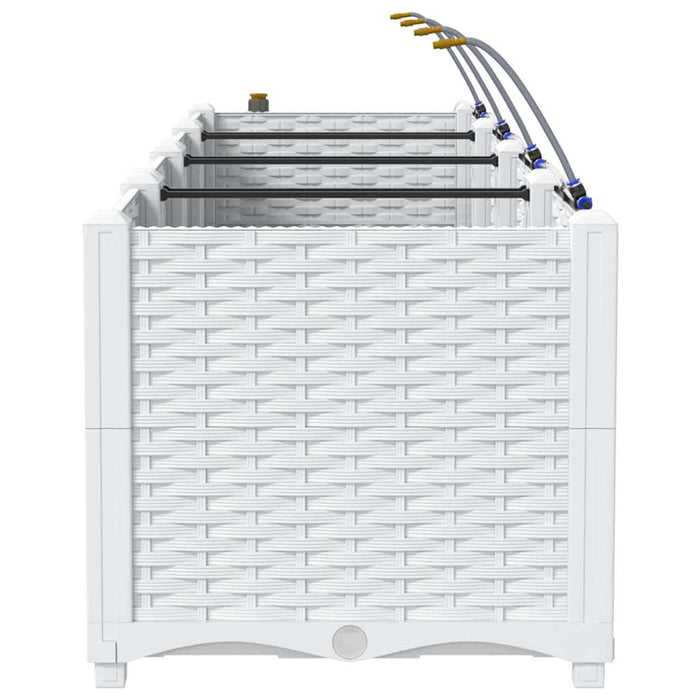 Vază pentru Grădină 3 pcs Alb Plastic - WALTI WALTI