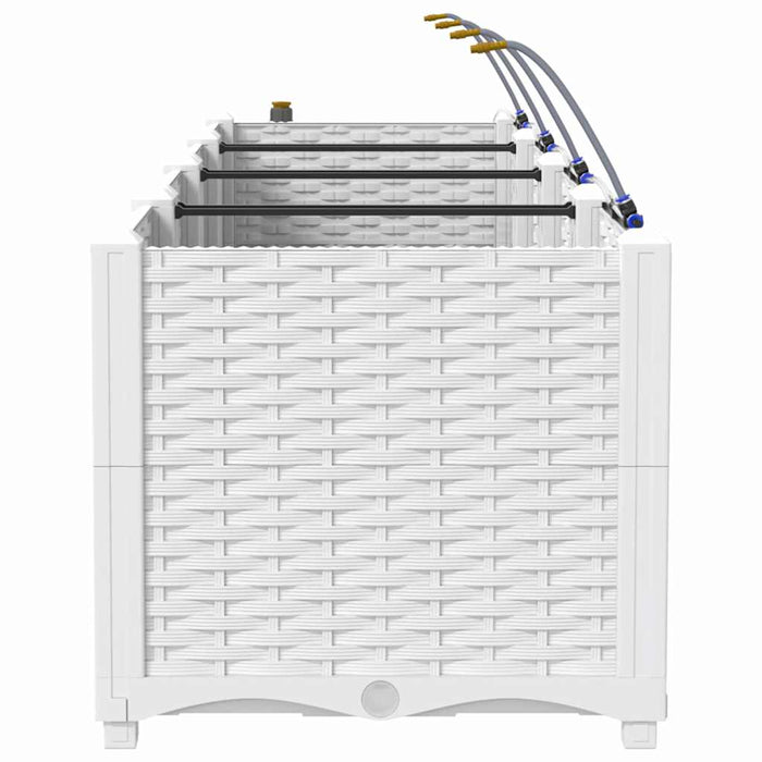 Vază pentru Grădină 4 pcs Alb Plastic WALTI