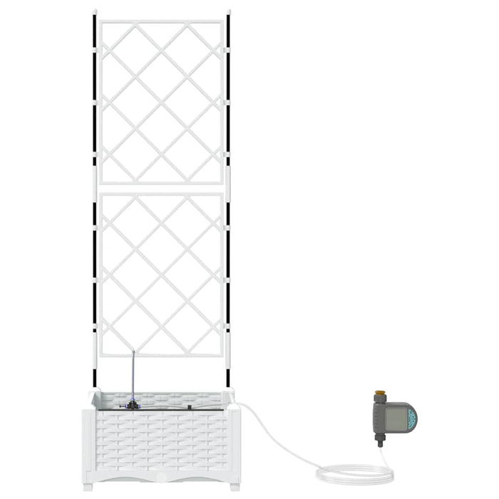 Ghivece pentru grădină Alb 40 x 40 x 126 cm Oțel - WALTI WALTI