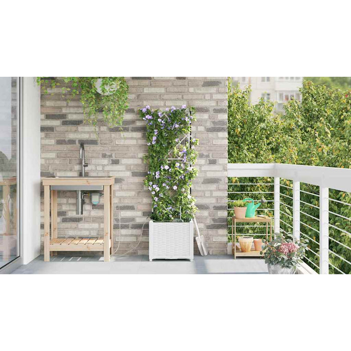 Vază pentru Grădină Alb 40 x 40 x 142 cm Plastic - WALTI WALTI
