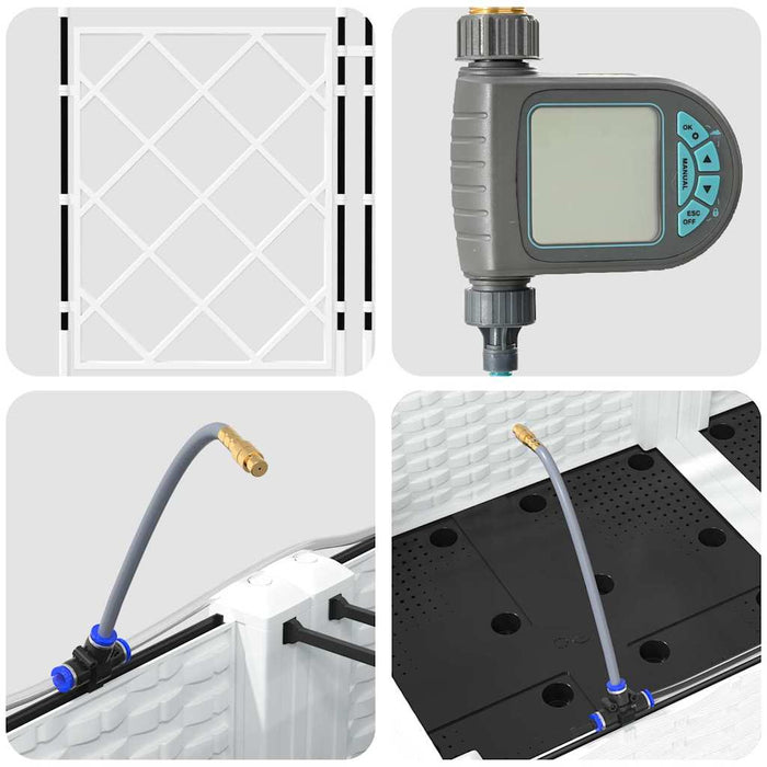 Vază pentru Grădină 2 pcs Alb Plastic - WALTI WALTI