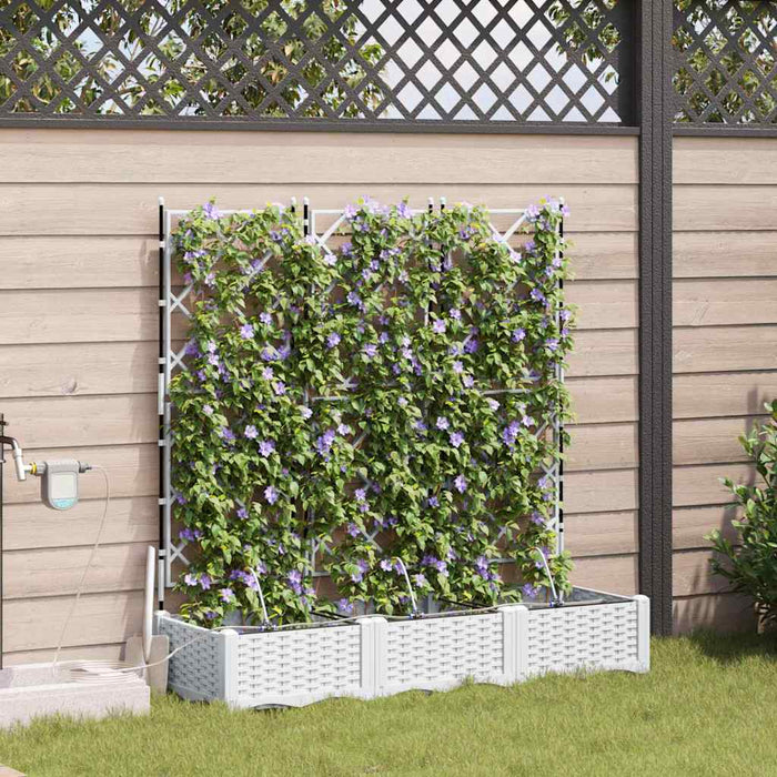 Vază pentru Grădină 3 pcs Alb Plastic - WALTI WALTI