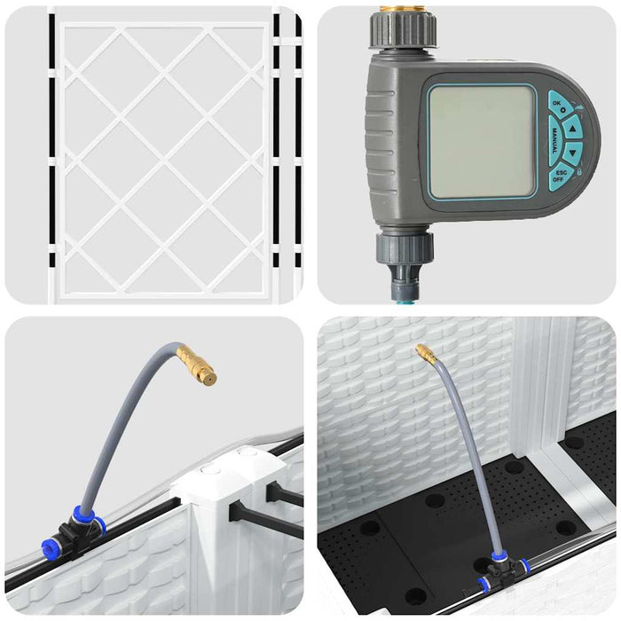 Ghivece pentru grădină Alb 120 x 40 x 142 cm Oțel - WALTI WALTI