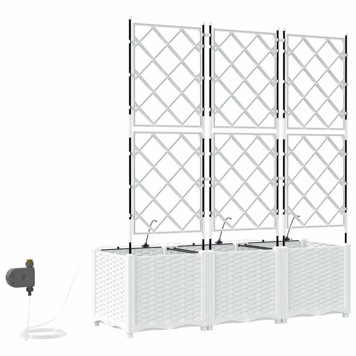 Ghivece pentru grădină Alb 120 x 40 x 142 cm Oțel - WALTI WALTI