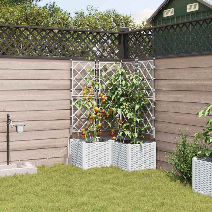 Vază pentru Grădină 3 pcs Alb Plastic - WALTI WALTI