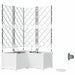 Vază pentru Grădină 3 pcs Alb Plastic - WALTI WALTI