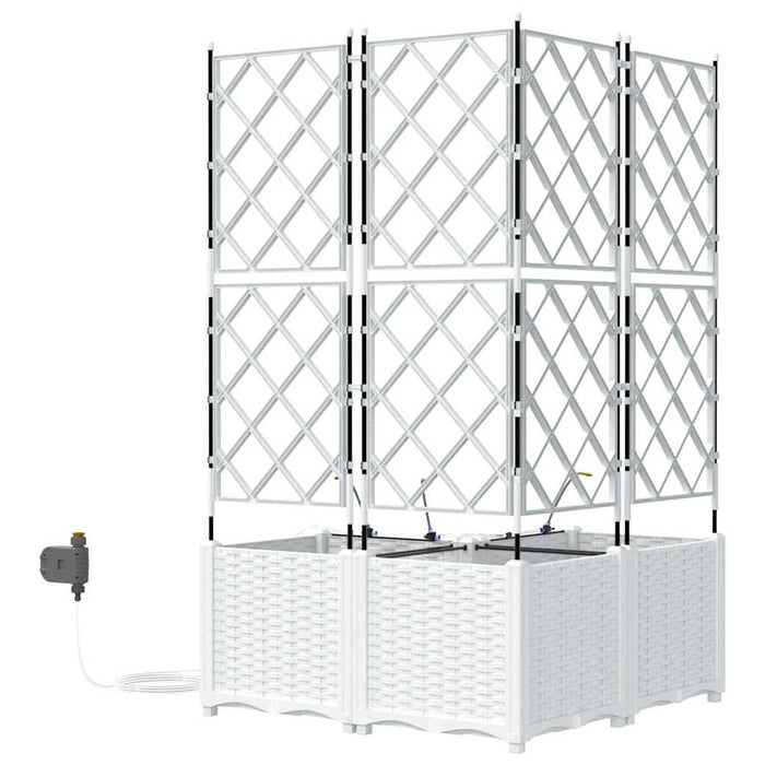 Vază pentru Grădină 3 pcs Alb Plastic - WALTI WALTI