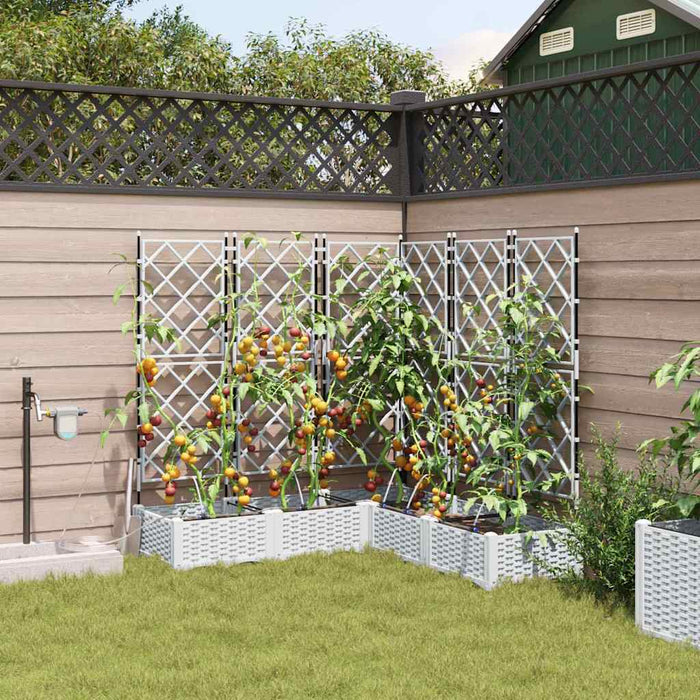 Vază pentru Grădină 5 pcs Alb Plastic - WALTI WALTI