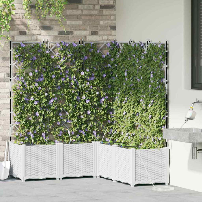 Vază pentru Grădină 5 pcs Alb Plastic - WALTI WALTI