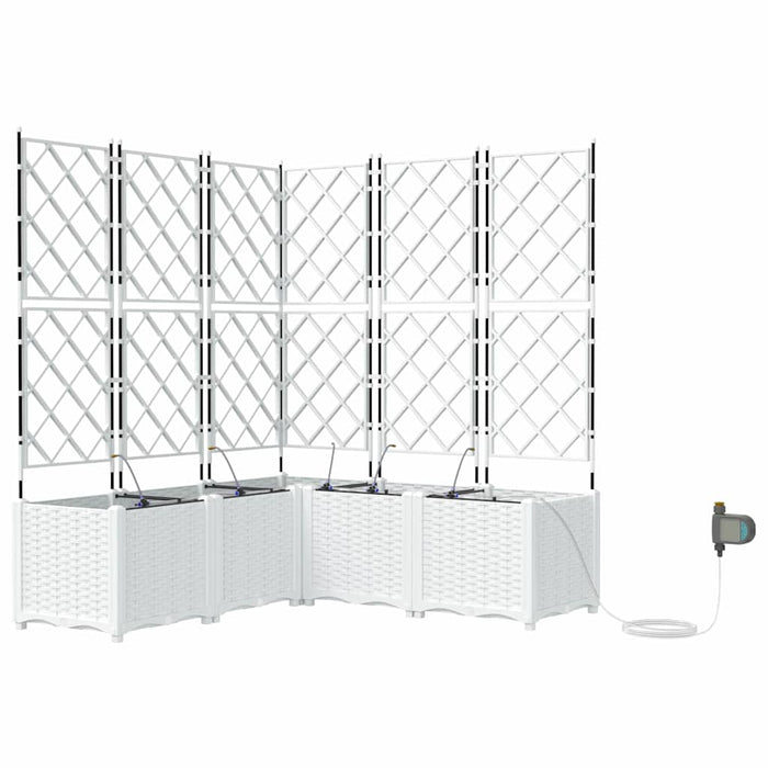 Vază pentru Grădină 5 pcs Alb Plastic - WALTI WALTI