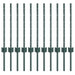 Stâlp de gard. 11 pcs Verde 100 cm Oțel - WALTI WALTI