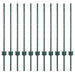 Stâlp de gard. 11 pcs Verde 120 cm Oțel - WALTI WALTI