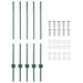 Stâlp de gard. 5 pcs Verde 140 cm Oțel - WALTI WALTI