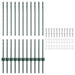 Stâlp de gard. 11 pcs Verde 100 cm Oțel - WALTI WALTI