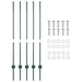 Stâlp de gard. 5 pcs Verde 120 cm Oțel - WALTI WALTI