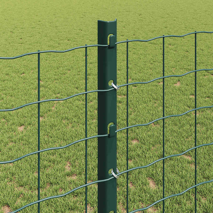 Stâlp de gard. 11 pcs Verde 120 cm Oțel - WALTI WALTI
