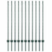 Stâlp de gard. 11 pcs Verde 120 cm Oțel - WALTI WALTI