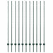 Stâlp de gard. 11 pcs Verde 160 cm Oțel - WALTI WALTI