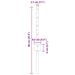 Stâlp de gard. 5 pcs Gri 40 cm Oțel - WALTI WALTI