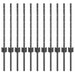 Stâlp de gard. 11 pcs Gri 60 cm Oțel - WALTI WALTI