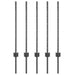 Stâlp de gard. 5 pcs Gri 80 cm Oțel - WALTI WALTI