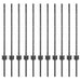 Stâlp de gard. 11 pcs Gri 80 cm Oțel - WALTI WALTI