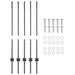 Stâlp de gard. 5 pcs Gri 100 cm Oțel - WALTI WALTI