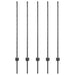 Stâlp de gard. 5 pcs Gri 120 cm Oțel - WALTI WALTI