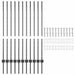 Stâlp de gard. 11 pcs Gri 120 cm Oțel - WALTI WALTI