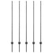 Stâlp de gard. 5 pcs Gri 140 cm Oțel - WALTI WALTI