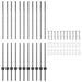 Stâlp de gard. 11 pcs Gri 140 cm Oțel - WALTI WALTI