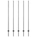 Stâlp de gard. 5 pcs Gri 160 cm Oțel - WALTI WALTI