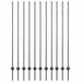 Stâlp de gard. 11 pcs Gri 160 cm Oțel - WALTI WALTI
