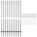 Stâlp de gard. 11 pcs Gri 160 cm Oțel - WALTI WALTI