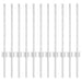 Stâlp de gard. 11 pcs Argintiu 60 cm Oțel - WALTI WALTI