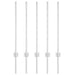Stâlp de gard. 5 pcs Argintiu 80 cm Oțel - WALTI WALTI