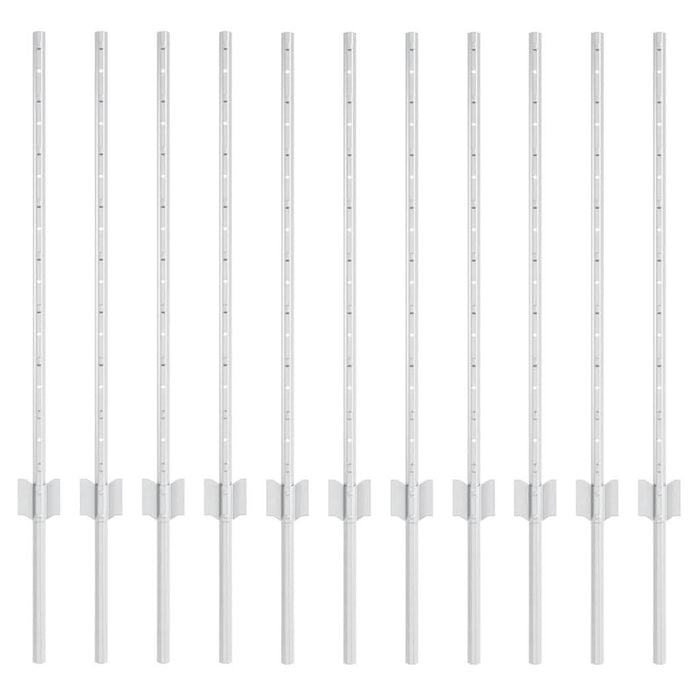 Stâlp de gard. 11 pcs Argintiu 80 cm Oțel - WALTI WALTI