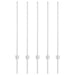 Stâlp de gard. 5 pcs Argintiu 100 cm Oțel - WALTI WALTI