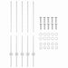 Stâlp de gard. 5 pcs Argintiu 100 cm Oțel - WALTI WALTI